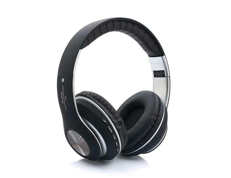Wireless Earbud Earphone Headphone Headset Noise Cancelling Sound Music Over Ear - Black