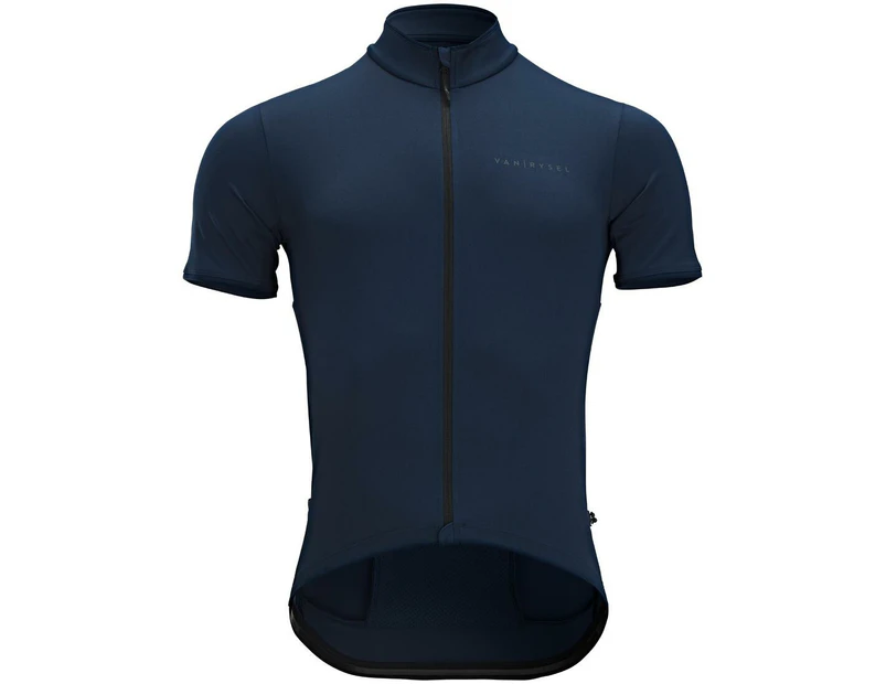 DECATHLON VAN RYSEL RC500 Short-Sleeved Road Cycling Jersey - Navy Blue
