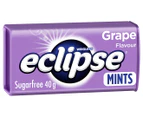 12 x Eclipse Sugarfree Mints Tin Grape 40g
