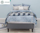 Zinus Standing Smart Box Spring Single Bed Base w/ Headboard Brackets - Dark Grey