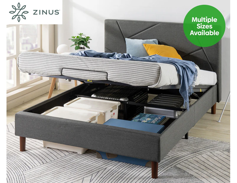 Zinus Judy Gas Lift Storage Bed Frame - Dark Grey