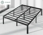 Zinus Bed Frame King Single Size Metal Base with Steel Slats Black Van