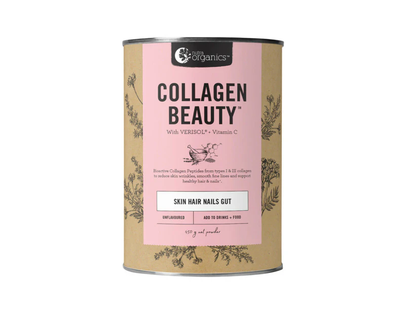 Nutra Organics Collagen Beauty with Verisol + Vitamin C Unflavoured 450g