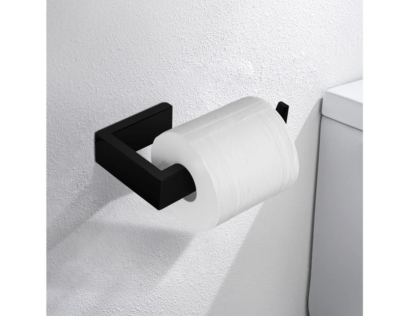 Toilet Roll Holder Tissue Paper Rolls Stainless Steel Square Paper hook Towel Tissue holder Rack Black