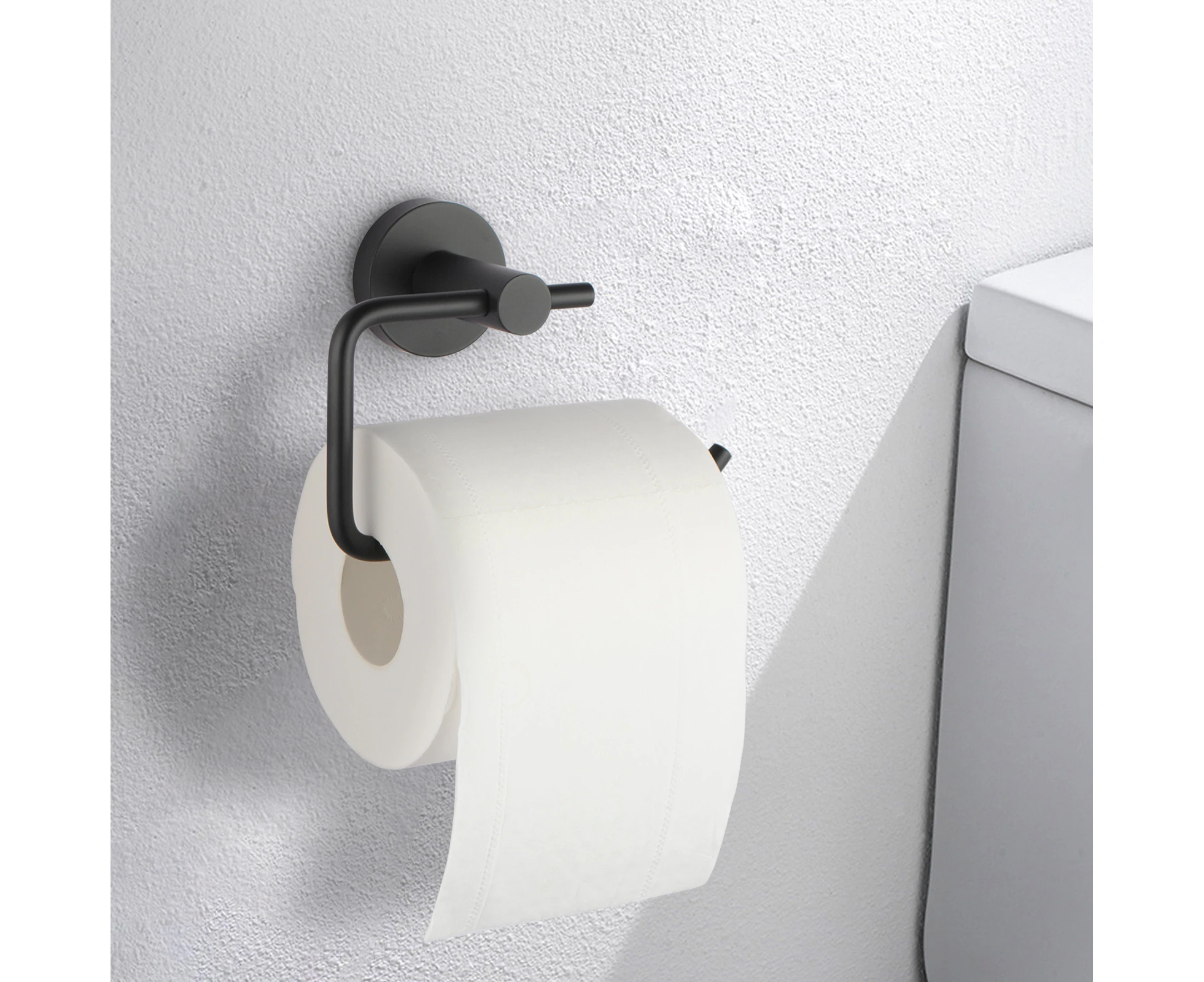 Toilet Roll Holder Tissue Paper Rolls Stainless Steel Round Paper hook Towel Tissue holder Rack Black