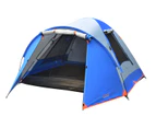 Wildtrak Tanami 4V Sleeping Dome Tent w/ Carry Bag Outdoor Camping Shelter Blue