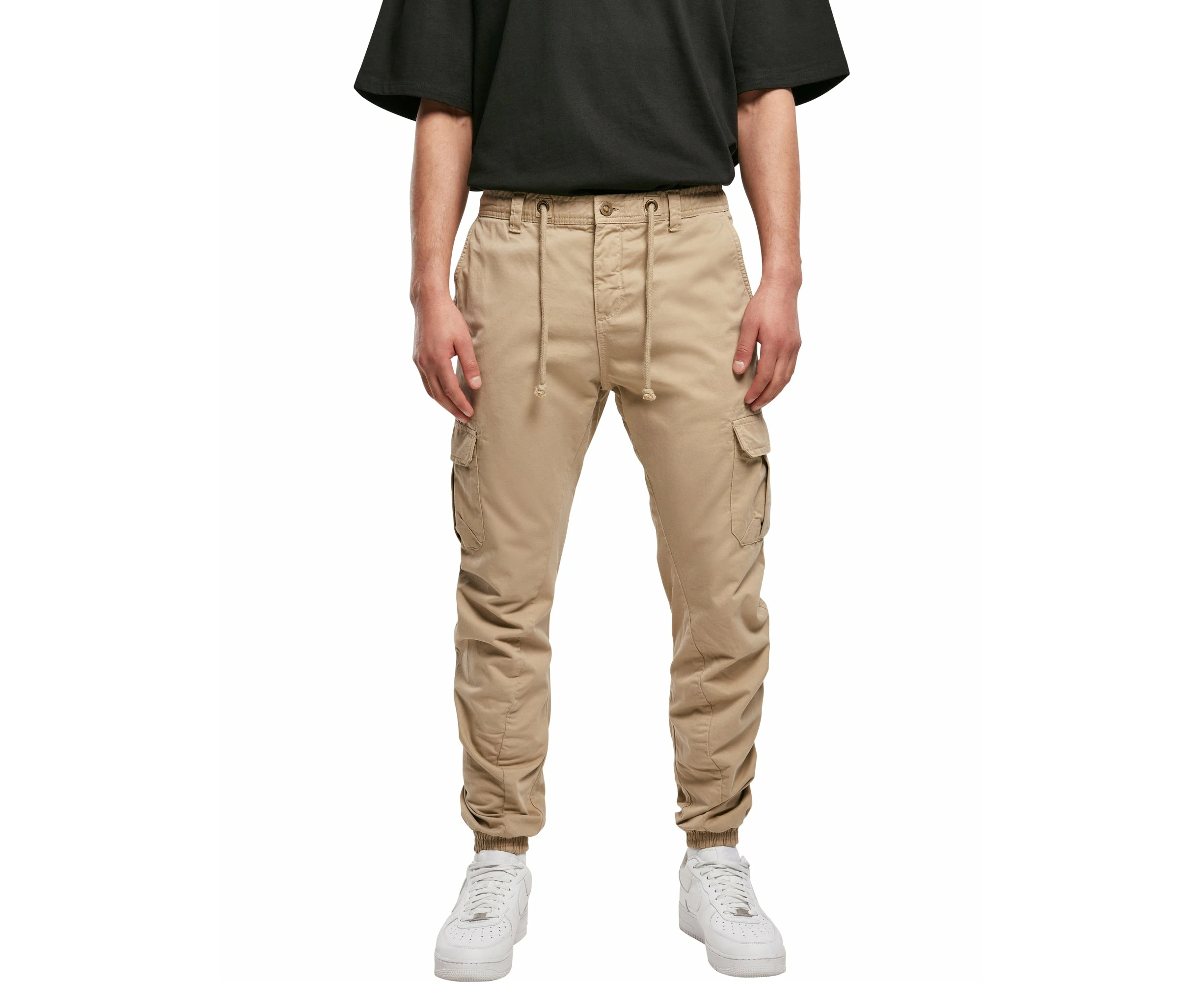 Urban Classics Mens Cuffed Cargo Jogging Pants - Union Beige