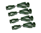 4x Cyclone Clip Accessory/Holder For Gardening Gloves Polypropylene Green