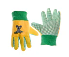 3x Cyclone Kids/Childrens Cotton Gardening Gloves Koala Planting 3y+ Yellow