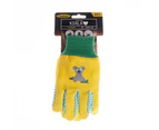 3x Cyclone Kids/Childrens Cotton Gardening Gloves Koala Planting 3y+ Yellow