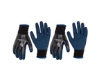 2x Cyclone Size Small Gardening Gloves Sub Zero Nylon/Dipped Nitrile Black/Blue