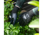 2x Cyclone Size XL Gardening Gloves Sub Zero Nylon/Dipped Nitrile Black/Blue