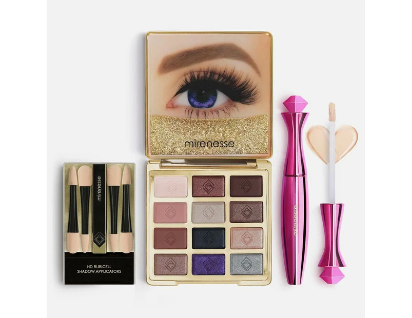 Mirenesse 20th Anniversary Eyeshadow Palette 3pc Kit Nude Opals