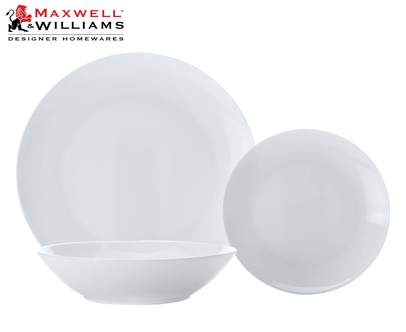 Maxwell & Williams 18-Piece Cashmere Resort Coupe Dinner Set - White