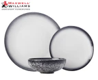 Maxwell & Williams 12-Piece Caviar Granite Dinner Set - Black