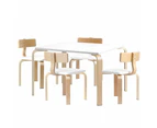 Nordic Kids Table Chair Desk Activity Dining Study Set - 5pcs
