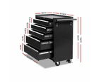 Garage Mechanic Tool Box Cabinet Storage Trolley 5 Drawer - Black
