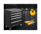 Garage Mechanic Tool Box Cabinet Storage Trolley 5 Drawer - Black