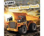 HUINA 2.4G RC 6 Channel 1:18 Alloy Remote Control Dump Truck Loader Toy Car