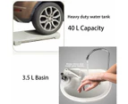 Portable Camping Sink Hand Wash Basin Stand Rolling Wheels for Outdoor Events