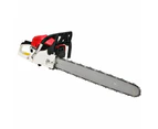 E-Start Petrol Commercial Chainsaw Bar Chain Saw Tree - 24in