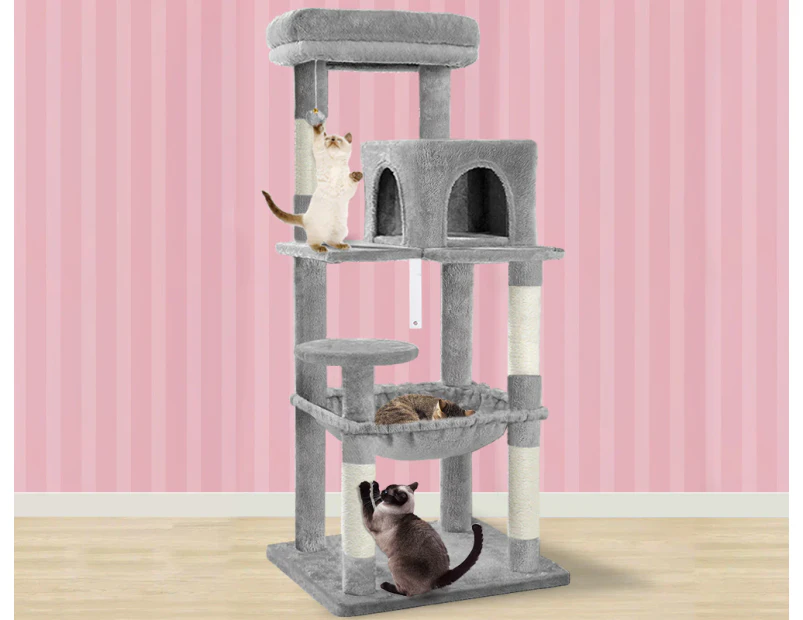 BEASTIE Cat Tree Scratching Post Anti-tip Kit Light Grey 143cm