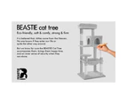 BEASTIE Cat Tree Scratching Post Anti-tip Kit Light Grey 143cm