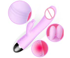 Leten Rabbit Vibrator G Spot Clitoris Super Soft Massager Stimulator - Pink