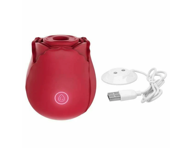 Nipple Sucking Clit Tongue Licking Oral Sex Simulator Breast Massager - Red