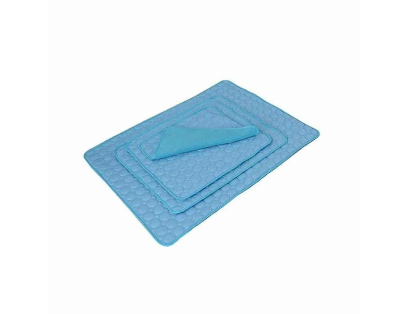 Pet Beds Washable Summer Cooling Dog Mat - Blue