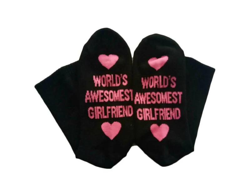 Unisex Cotton Socks Novelty Funny For Boyfriend Or Girlfriend Valentine's Day Gift - Black