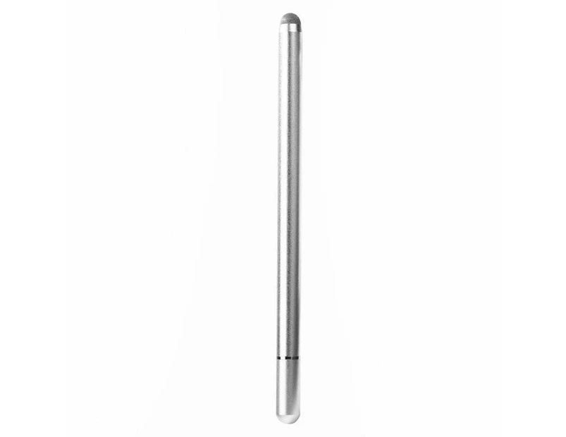 Styluses 2 In 1 Multi Purpose Touch Screen Pen Magnetic Cap Drawing Tablet Tools - Silver