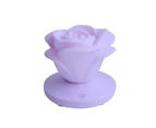 Romantic Rose Shape Dimming Touch Rechargeable Mini Flower Night Light - Pink