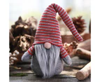 Christmas Faceless Elf Doll Ornaments Home Party Decorations - Red
