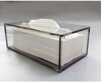 Transparent Acrylic Tissue Box Cover Modern Home Decor - Grey