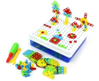 234pcs Mosaic Building Blocks Screws Nut DIY Puzzle Assemble Toy Set Child Gift