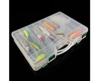 Fulllucky Large Capacity Fish Lure Bait Hook Tackle Box Fishing Storage Case Container-White