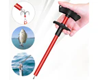 Fulllucky Portable T-Shaped Fishing Lure Hook Remover Detacher Tool with Anti-lost Rope-Gunmetal