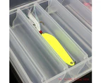 Fulllucky Double Side 7 Grids Fishing Tackle Tool Bait Lure Hooks Storage Case Plastic Box-White Translucent