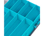 Fulllucky Double-sided Lure Box Large Capacity ABS Compartment Bait Box for Angling-Sky Blue