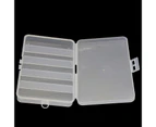 Fulllucky Plastic Fishing Tackle Box Double Buckle Portable Fishing Lure Box for Angling-Transparent
