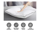 Bedra Pillow Duck Feather Down Pillows Twin Pack - White