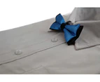 Boys Santorini Blue Two Tone Layer Bow Tie Polyester