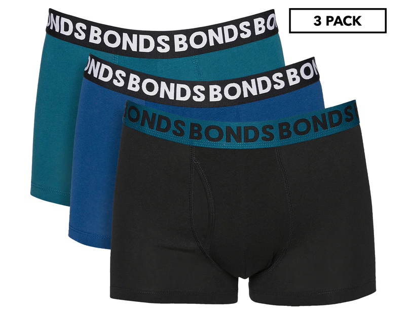 Bonds Men's Everyday Trunks 3-Pack - Blue/Cobalt/Black