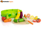 Fat Brain Toys 20-Piece Pretendables Fruit & Veggie Basket Set