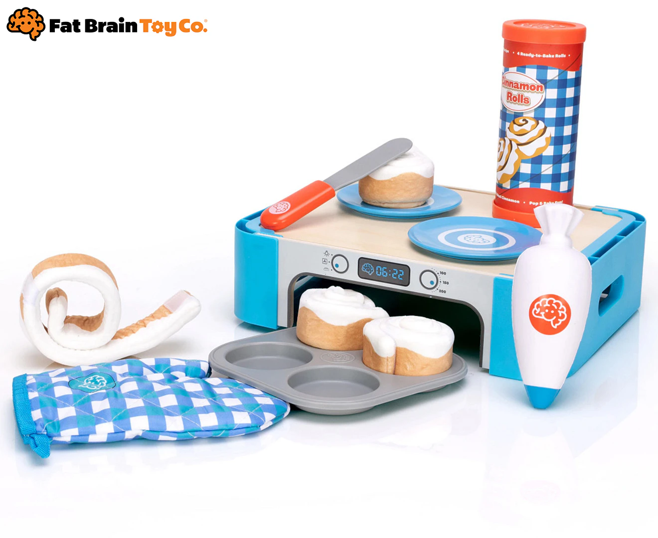 Fat Brain Toys 10-Piece Pretendables Cinnamon Roll Set