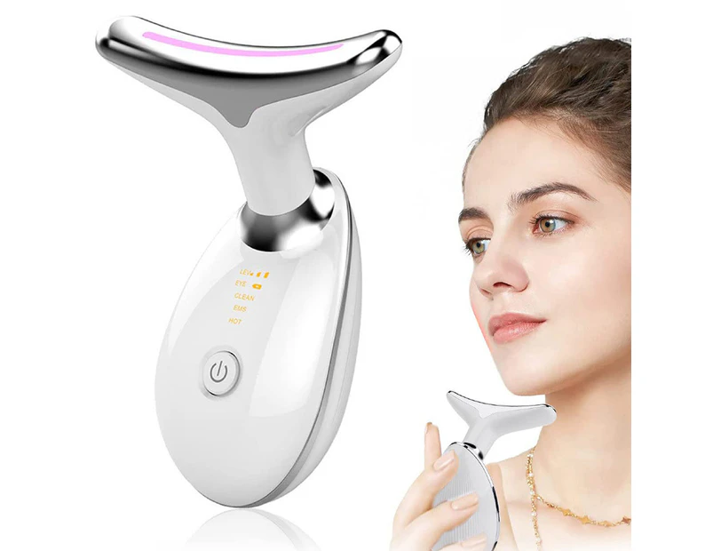 Biwiti EMS Face Neck Massager Anti-Wrinkle Skin Lifting Beauty Device -White