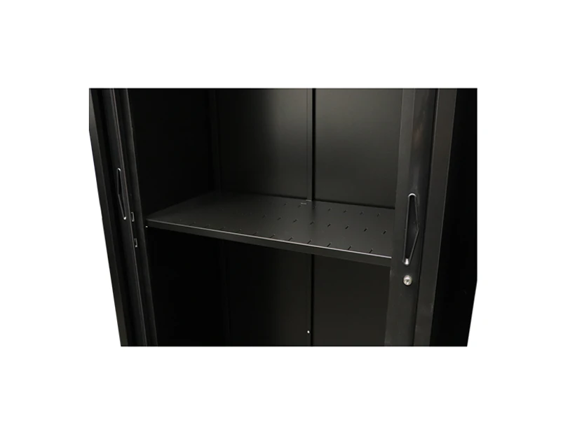 Move Slotted Shelf To Suit 1200Mm W Tambour Door Unit - Black
