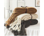 Long Tassel Knitted Blanket Throw - Charcoal