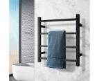 4 Bars Square Electric Heated Towel Rack 520x500mm Black Stainless Steel Towel Rail Warmer Clothes